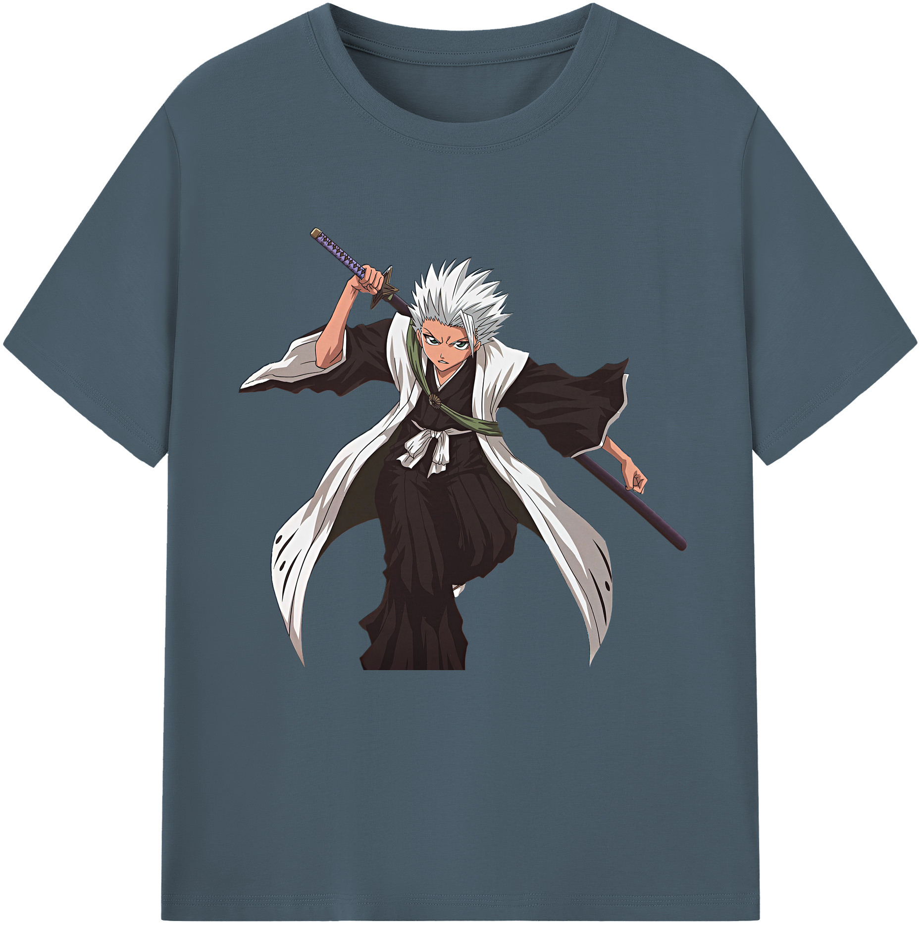 （画像用） ブリーチ 日番谷冬獅郎（ひつがや とうしろう） BLEACH Hitsugaya Toushirou 綿100％半袖Tシャツ（フロントプリント）